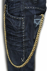 Men Women Gold Chunky Metal Long Thick Links Wallet Strong Chain Key Chain Biker